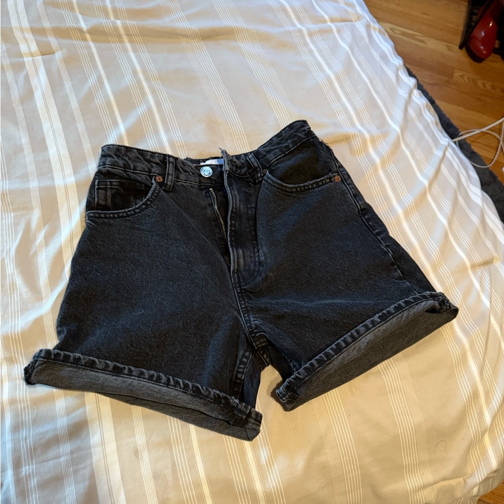 Zara Black Denim Jean Shorts